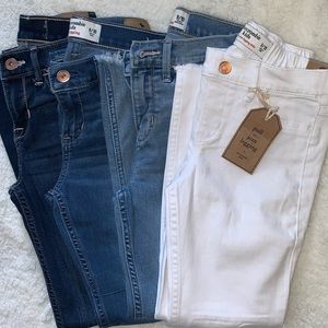 4 Girls Abercrombie Jeans Size 9/10 Distressed